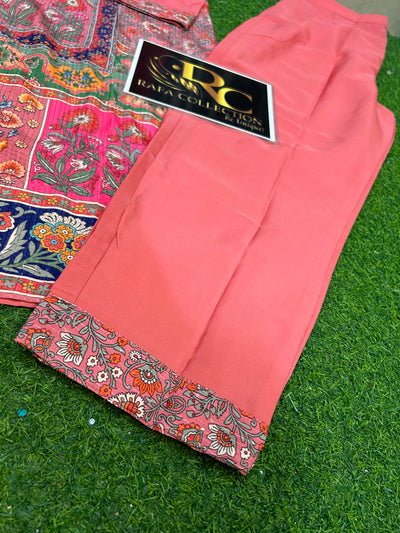 Multi colour kurti pant set 1200