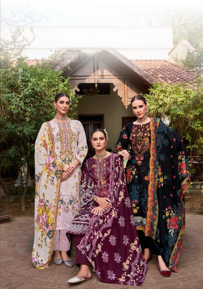 Cotton embroided dupatta collection 1707