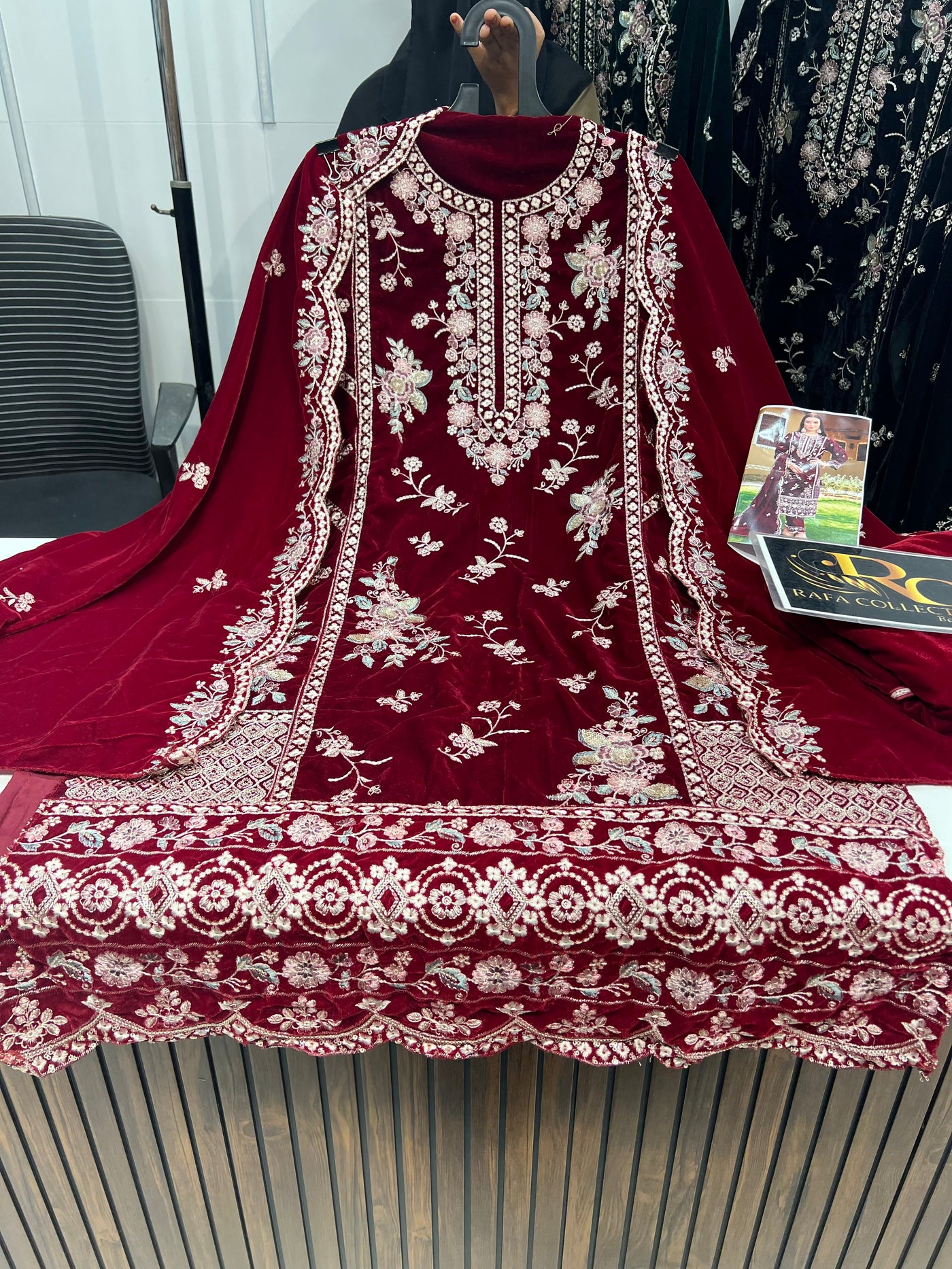 Velvet Pakistani suits 1450