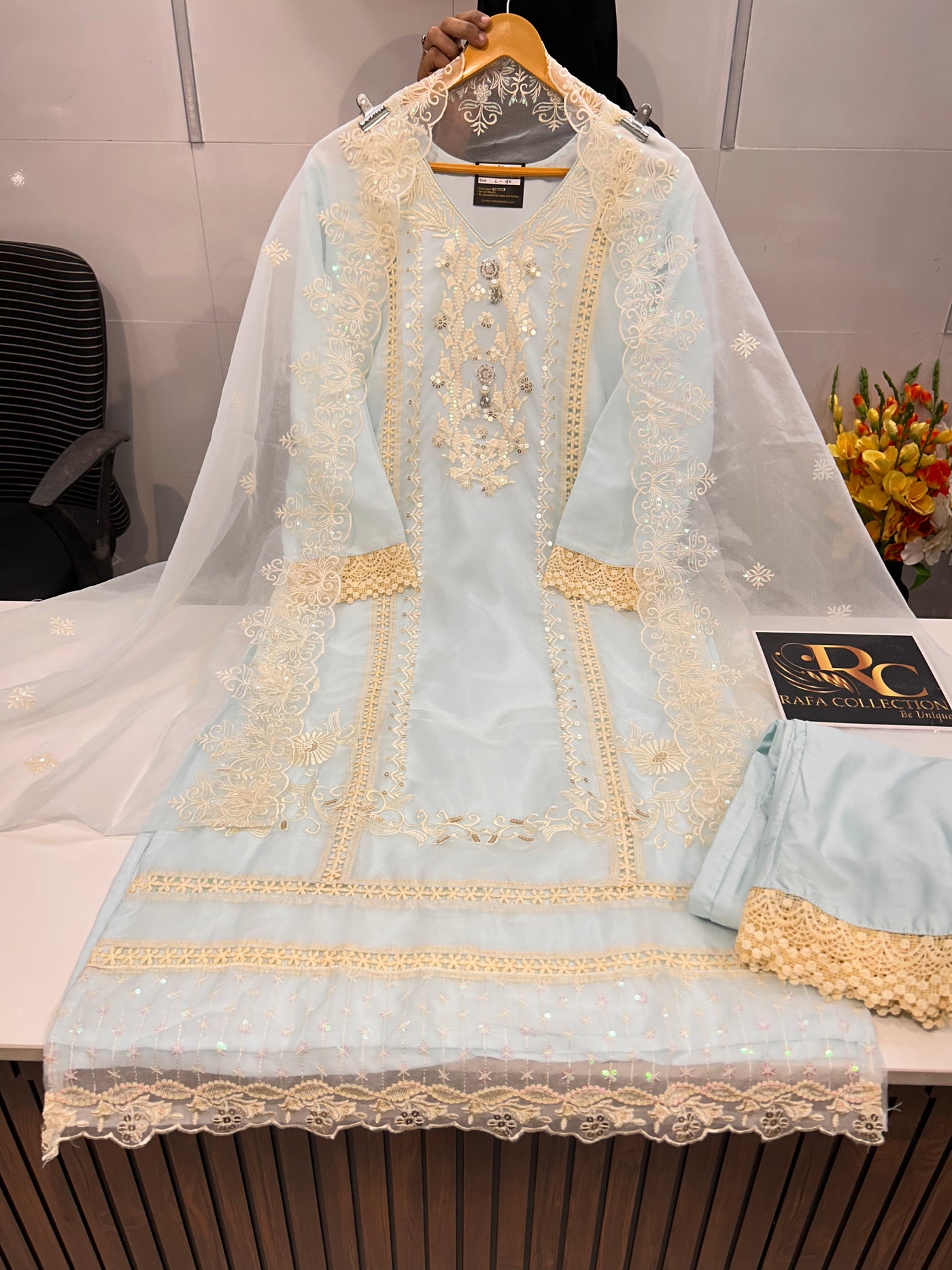 Organza Handwork Suit 1435