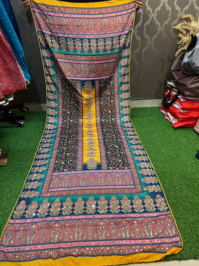 Pakistani Sequence unstich Suit 1199