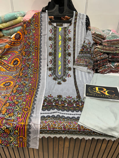 Pakistani printed Kurti Pant Set 1333