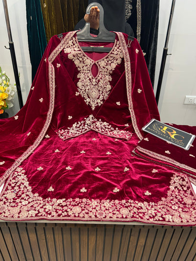 Velvet Pakistani suits 1618