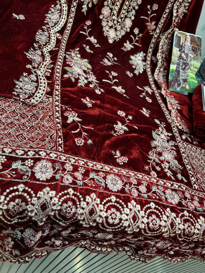 Velvet Pakistani suits 1450