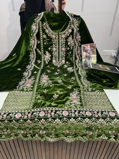 Velvet Pakistani suits 1450