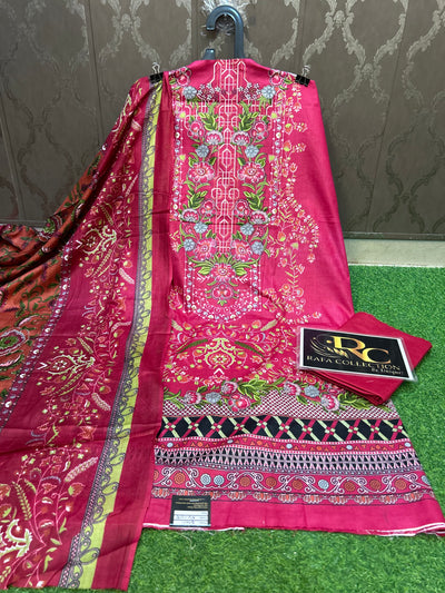 Pakistani Print Unstich Suit 1191