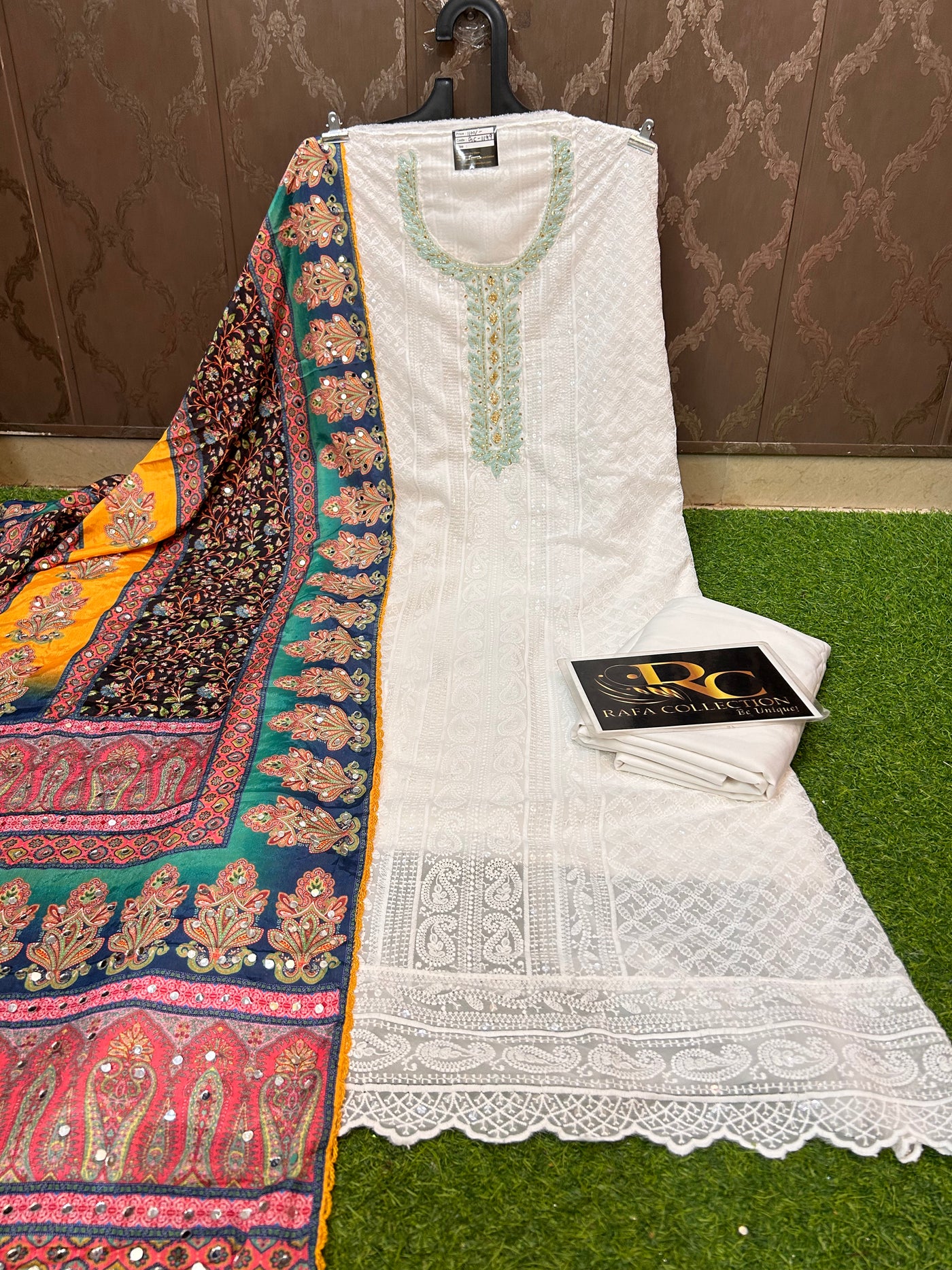 Pakistani Sequence unstich Suit 1199