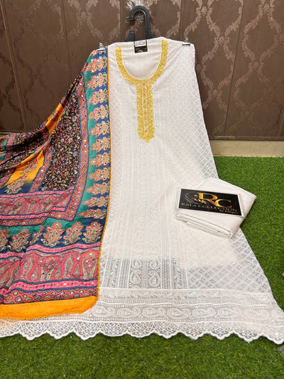 Pakistani Sequence unstich Suit 1199