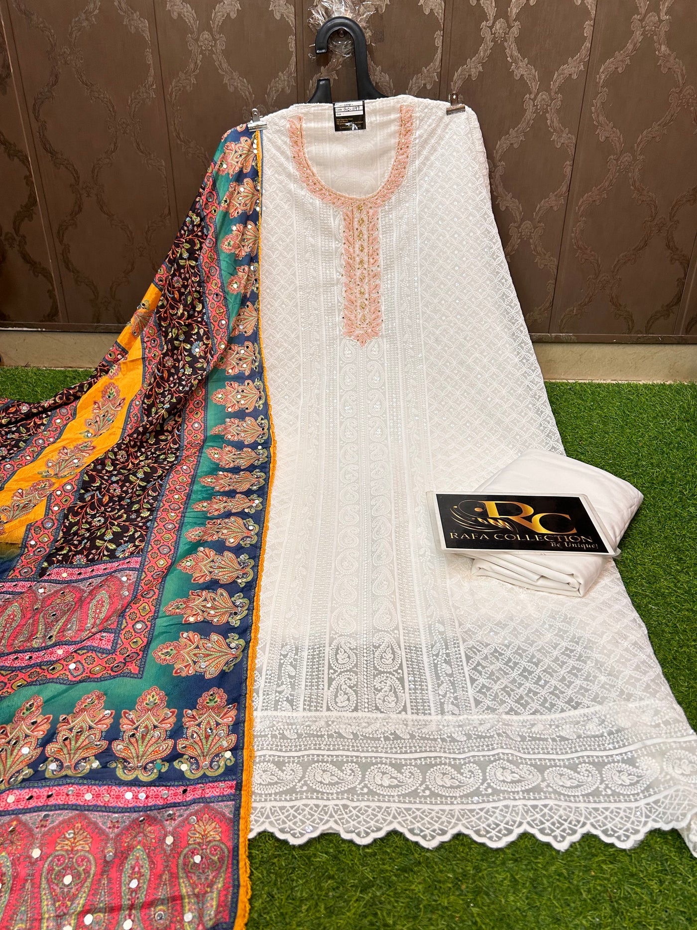 Pakistani Sequence unstich Suit 1199